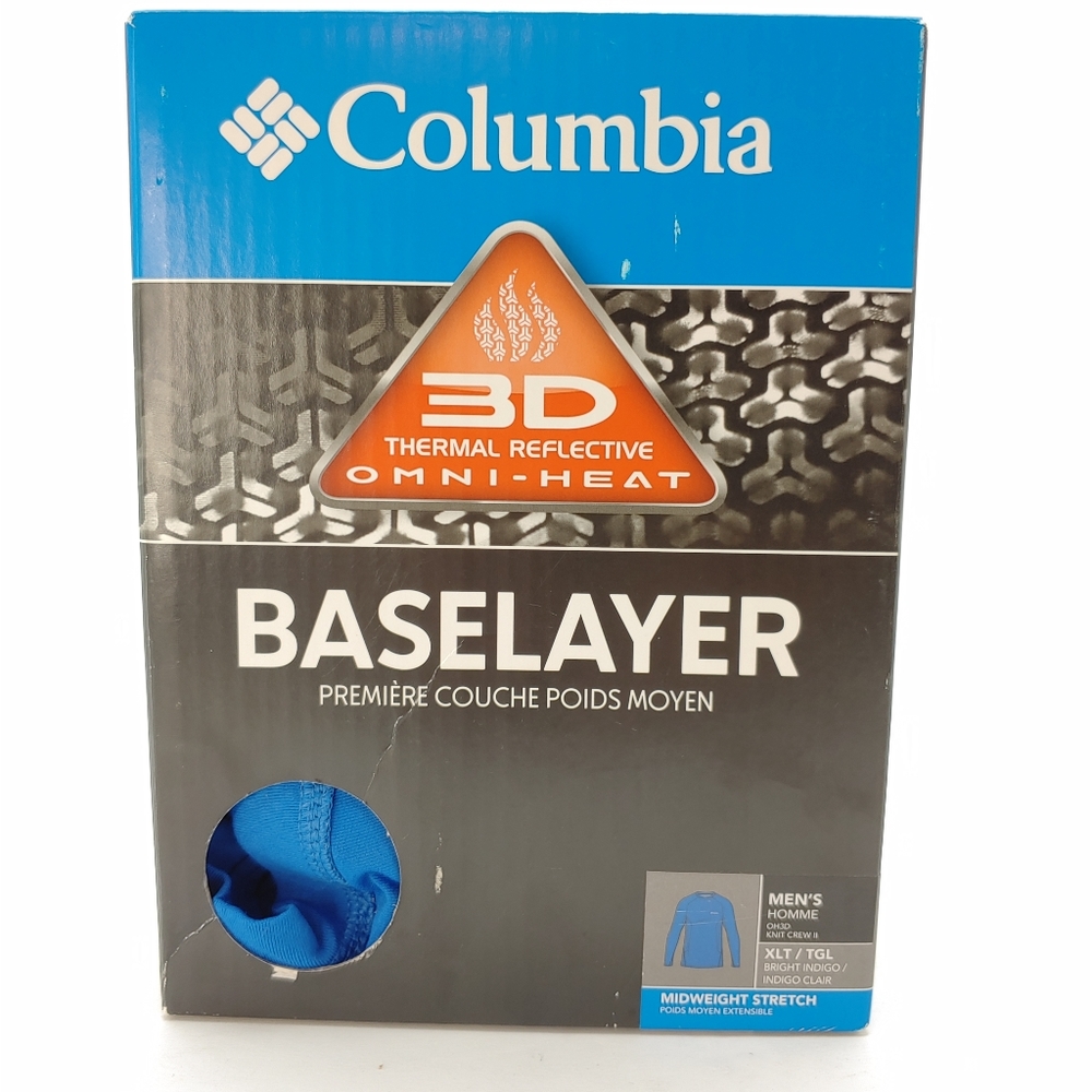 Columbia 3D omni-heat base layer mens XLT B&T